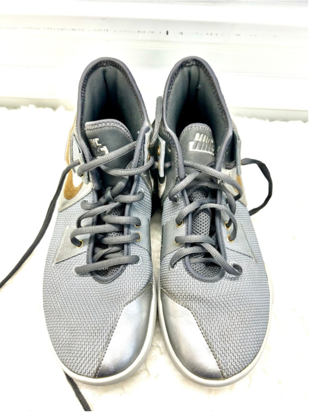 Nike Air Max Impact 2 sneakers in a 'Grey Metallic Gold' men size 8.5